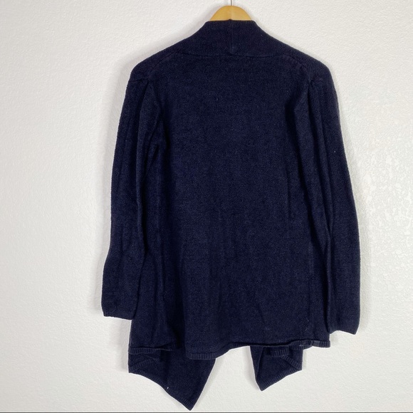 Barefoot Dreams Black Cozy Chic Lite Calypso Wrap Cardigan Sweater - Picture 7 of 7